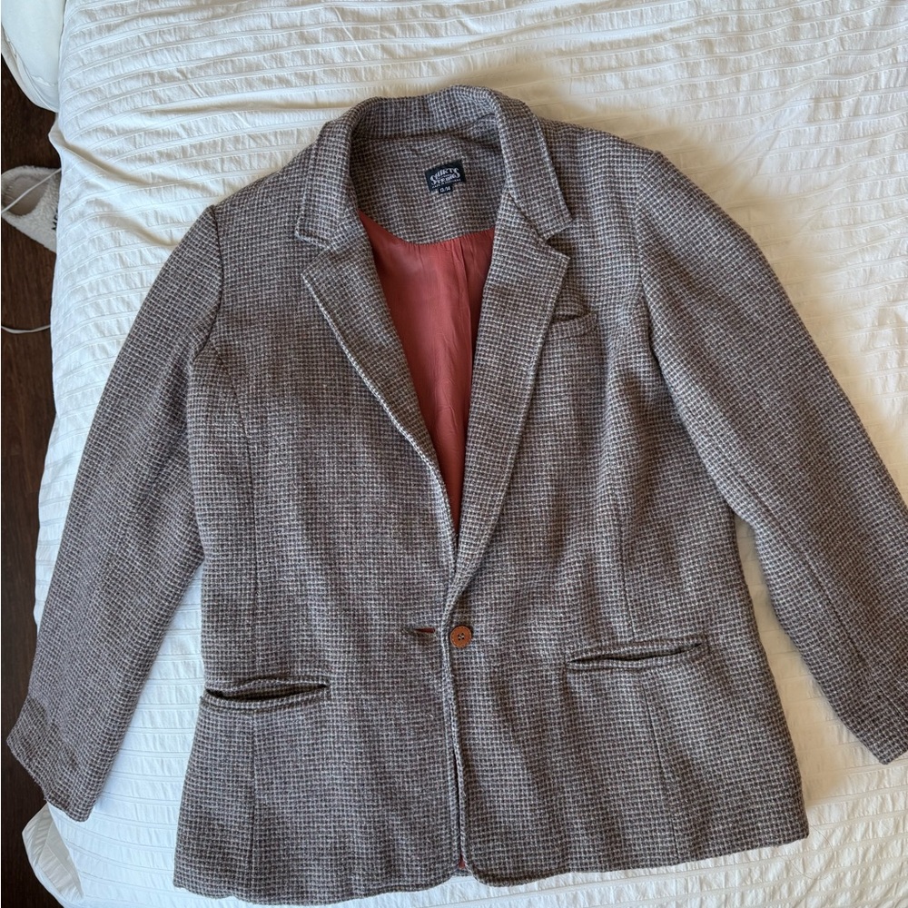 Brown Houndstooth Blazer